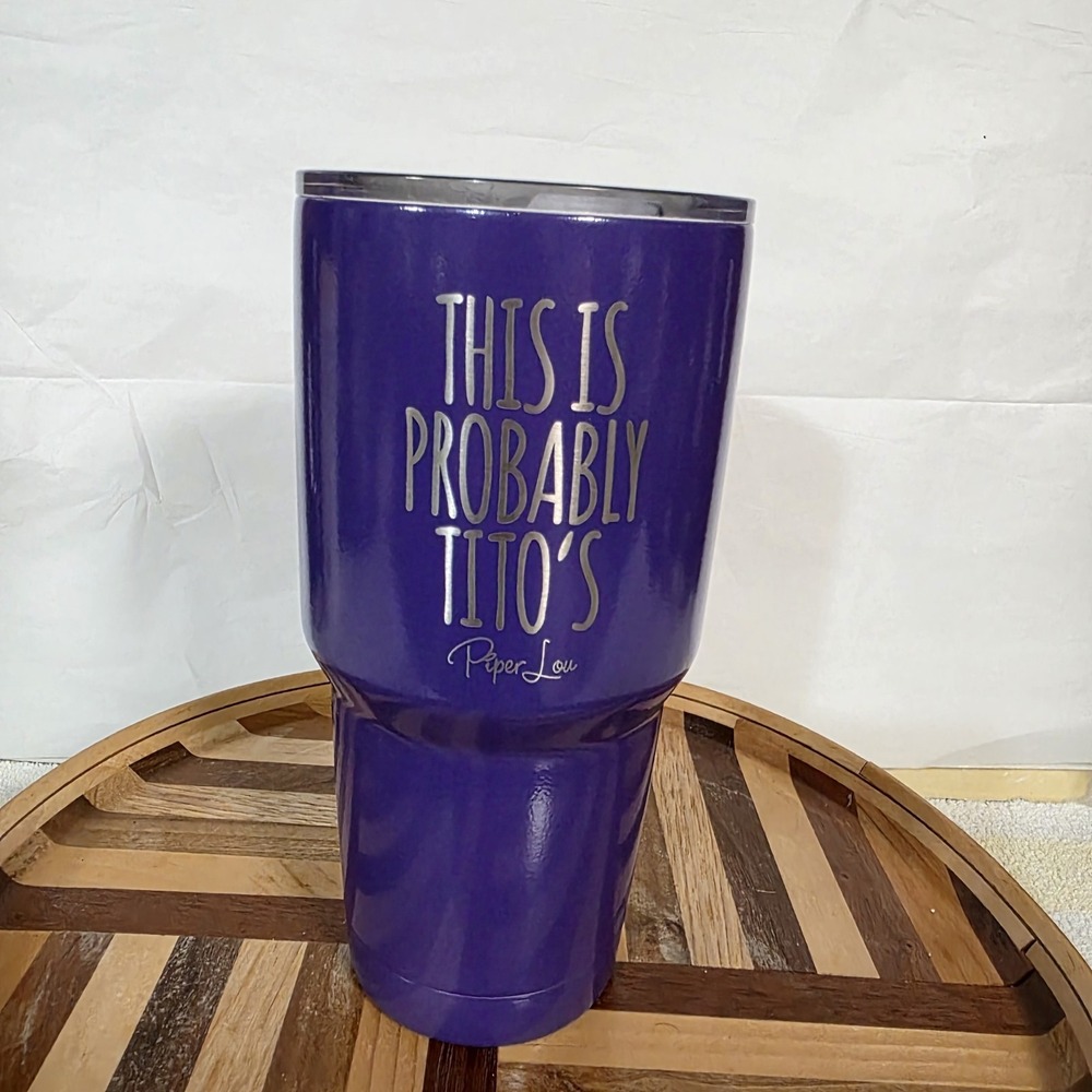 Polar Camel Titos  30 oz Double Wall Insulated Tumbler Purple Travel Cup